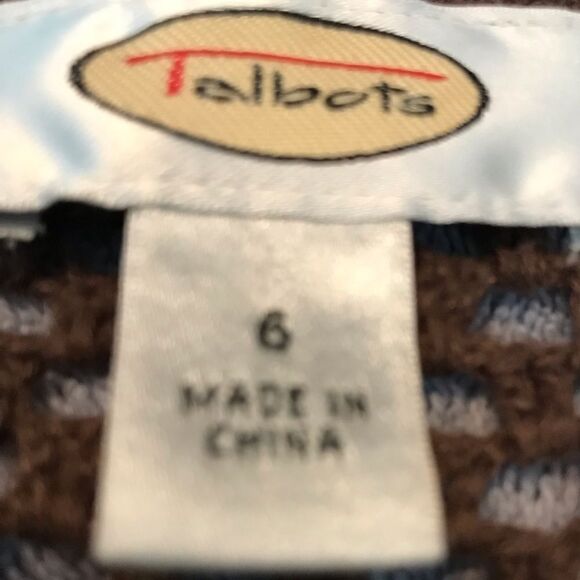 Talbots Crochet Beaded Crop Jacket Brown Size 6 - Picture 2 of 8